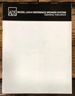 Ads Model L910 MK2 Ii Speaker Owners / User Manual *original*. Fixed Price $99.97.