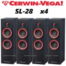 4 Cerwin Vega SL-28 Dual 8" 2-WAY Floor Speakers 300 Watts Set Of. Fixed Price $1319.96.