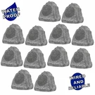 Theater Solutions Full Range Outdoor Gray Rock 12 Speaker Set With 6.5" Woofers. Fixed Price $608.99.