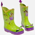 Kidorable Fairy Green Rain Boots Waterproof Natural Rubber Cotton Lining SZ7. Fixed Price $20.99.