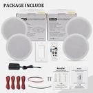 Herdio 4 Pack 6.5'' Bluetooth Ceiling Speakers 600W Bass With Wall Amplifier. Fixed Price $137.62.