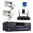 Home Bluetooth Dvd/cd Receiver, Micro, 2X 8" Indoor/outdoor Speakers, Wire. Fixed Price $368.99.