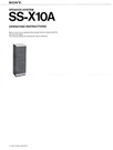 Sony Speaker System SS-X10A Operating Instructions Manual Audio Vintage. Fixed Price $12.99.