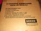 Gekko Channel Subwoofer GK-MTV03 (rare Model) Nib Old Stock. Fixed Price $149.99.