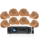 Sound Town 8-ZONE 70V/100V Amp & 8X IP56 Rock Speakers Brown (PAC1000X8RK82BR). Fixed Price $1121.99.