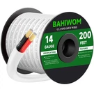 Bahiwom 14 Gauge Wire 200FT CL2 Low Voltage Electrical 12V/24V Dc White Jac. Fixed Price $65.50.