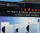 Studio Accustics IW-250 In-wall Speakers New Box. Fixed Price $59.00.
