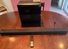 Samsung Soundbar HW-M360 With Wireless Subwoofer PS-WM20 And Remote 2.1 Ch 210W. Fixed Price $125.00.