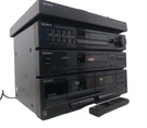 Sony HST-211 Stereo Component System Dual Cassette Deck + Turntable & Remote. Fixed Price $129.00.