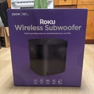 New In Box Roku Pro 10" Wireless Subwoofer 250W (9201X). Fixed Price $180.00.