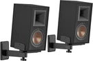 Pair Of Adjustable Bookshelf Wall Mount Klipsch Surround Sound Speakers. Fixed Price $69.29.