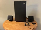 Cambridge Soundworks Microworks Henry Kloss Powered Subwoofer + Speakers/cables. Fixed Price $150.00.