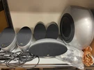 One Set Of Kef HTS3001SE Black Satellite Speakers Surround Sound. Fixed Price $699.00.