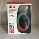 Qfx PBX-136 Portable Bluetooth Speaker With Led Party Lights Built-in 6.5. Fixed Price $47.00.