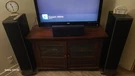 Polk Audio RTI8 Tower Speakers Black Wood; W/ Center Channel Works Great!. Fixed Price $325.00.