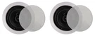 5.25" Ceiling Speakers Pair 5-1/4" Wall Mount White 8OHM 8" Frame New. Fixed Price $59.00.