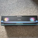 Brookstone Chromabeat 17.5" Bluetooth Soundbar Black Reactive Led Lights. Fixed Price $16.00.