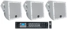 (3) Jbl AWC82 8" White Indoor/outdoor 70V Surface Mount Commercial Speakers+amp. Fixed Price $1654.80.