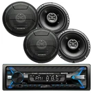 4X Hifonics ZS653 6.5" Speakers + Audiotek AT-249BT Digital Receiver Bluetooth. Fixed Price $94.99.