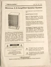 Realistic Powered 40-1262 Minimus 0.8 Amplified Speakers System Manual. Fixed Price $7.33.