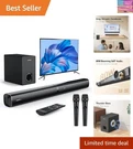 Karaoke With Subwoofer For Tv: 2 Wireless Microphones.... Fixed Price $202.65.