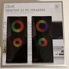 Vivitar Works Desktop Stereo Speakers Colorful Multi-lighting Led QUB60015. Fixed Price $15.00.