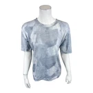 Logo By Lori Goldstein French Terry Elbow Sleeve Printed Top Black Small Size. Fixed Price $20.00.
