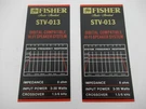 Used Vintage Fisher STV-013 Labels/stickers (2) "look". Fixed Price $9.99.