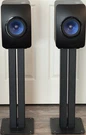 Kef LS50 Bookshelf Speaker Pair Uni-q Driver Wired Black/blue Lp. Fixed Price $775.00.