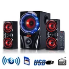 Befree Sound 2.1 Channel Bluetooth Surround Speaker System In Red. Fixed Price $107.99.
