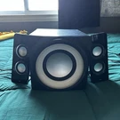 Cyber Acoustics CA-2P34BT- Channel Wired Speaker System, Connects Via Bluetooth. Fixed Price $40.00.