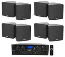 Rockville RPA40BT 4-ROOM Home Audio Kit RECEIVER+(8) Black Wall Cube Speakers. Fixed Price $389.75.