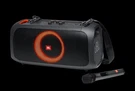 On-the-go Portable Speaker System Black (jblpartyboxgobam). Fixed Price $275.00.