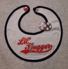 Bearington Baby Collection Lil' Slugger Bib 10" X Embroidered Design 198903. Fixed Price $9.00.