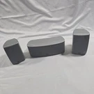(3) Polk Audio RM2360 RM2650 Satellite Speakers Wired Tested Power Port Gray. Fixed Price $59.99.