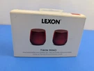 Lexon Twin Mino Portable Bluetooth Speaker With Microphone - Red 2 Pack. Fixed Price $39.99.
