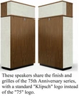 Klipschorn AK6 Teak/white Lambswool Rare Pair From 75TH Anniversary. Fixed Price $15000.00.