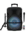 12 Portable Bluetooth Pa Speaker W/ Mic & Stand, Usb/tf/fm/aux, Rechargeable. Fixed Price $109.00.