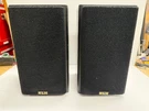 Two Black Klh Model AV-1001 Bookshelf Speakers. Fixed Price $60.00.