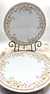 Set 4 Liling Serenity China Yung Shen 10.5 Dinner Plates Floral Gold Trim Flower. Fixed Price $39.99.