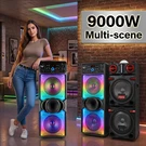 Dual 10" Hifi Disco Bluetooth Speaker Wireless Portable W/mic Ambient Lights New. Fixed Price $179.99.