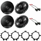 4 X Pioneer 6.5" Car Audio Stereo Front & Rear Speakers W/mounting Bracket. Fixed Price $159.99.