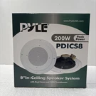 Pyle PDICS8 200W In-ceiling Speakers-new Box. Fixed Price $57.00.