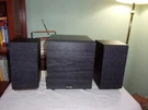 Powered Subwoofer 2 Bookshelf Speakers. Fixed Price $115.00.