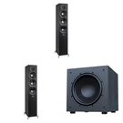 Elac Debut 3.0 DF53 Black Tower Speakers (pair) With 12 Inch Subwoofer. Fixed Price $1697.00.