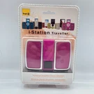 LOGIC3 I-station Traveller, Universal Amplified Stereo Speakers Pink New IP102. Fixed Price $19.99.