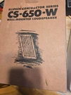Lot Of 2 Klipsch CS-650-W Wall-mounted Loudspeakers New In Box. Fixed Price $166.25.