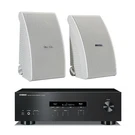 Yamaha NS-AW592WH Indoor Outdoor Speaker White And R-S202 Stereo Receiver. Fixed Price $491.95.