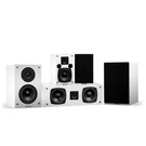 Fluance Elite Compact Home Theater 5.0 Speaker System - White. Fixed Price $332.99.