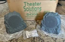 New Theater Solutions B43GR Fully Wireless 120W Bluetooth Outdoor Rock Speakers. Fixed Price $85.00.